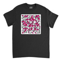 Girly Modern Blush Pink White Gold Floral Illustrations 28356883 Classic T-shirt | Artistshot