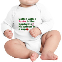 Coffee With Santa Long Sleeve Baby Bodysuit | Artistshot