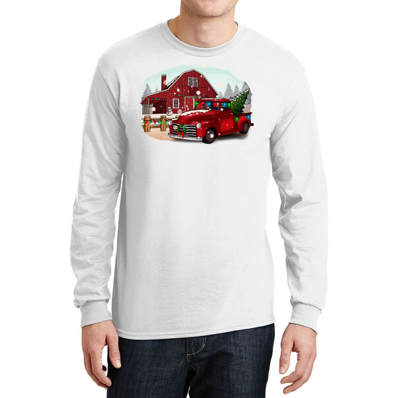 Farm Truck Christmas Long Sleeve Shirts by Apollo | Artistshot