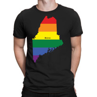 Maine Rainbow Flag T-shirt | Artistshot