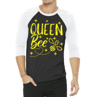 Bee Beekeeper Cute Beekeeper Queen Bee Crown Bee Queen 337 Hive Beekee 3/4 Sleeve Shirt | Artistshot