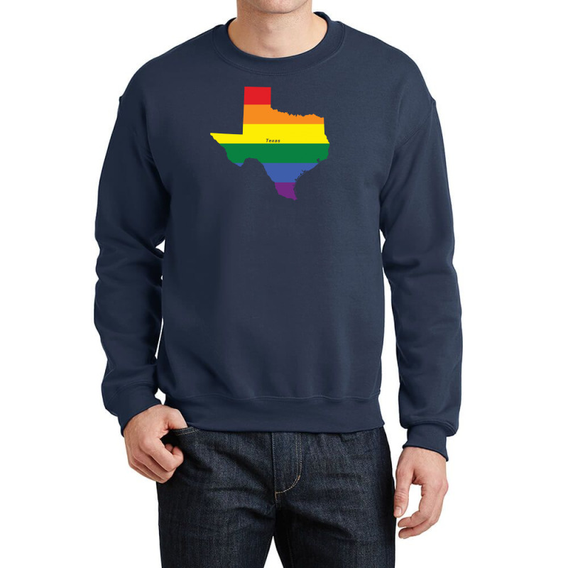 Texas Rainbow Flag Crewneck Sweatshirt | Artistshot