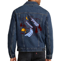 Camp Camping On The Mountaincamper Camper Men Denim Jacket | Artistshot