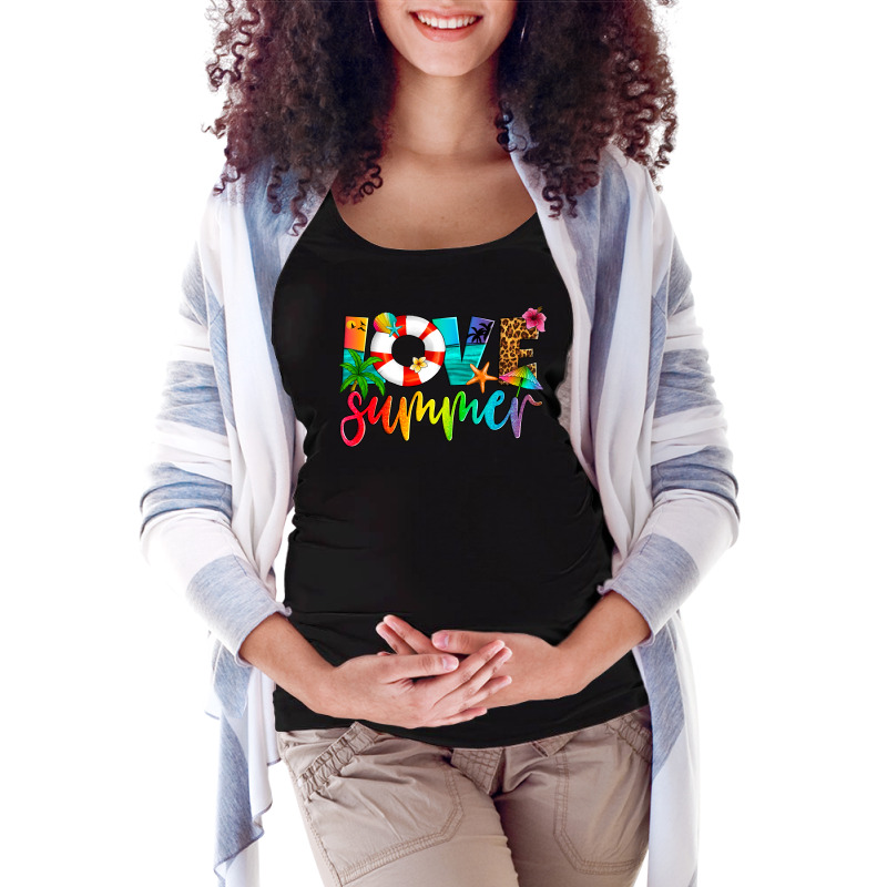 Love Summer Maternity Scoop Neck T-shirt by Artiststas | Artistshot