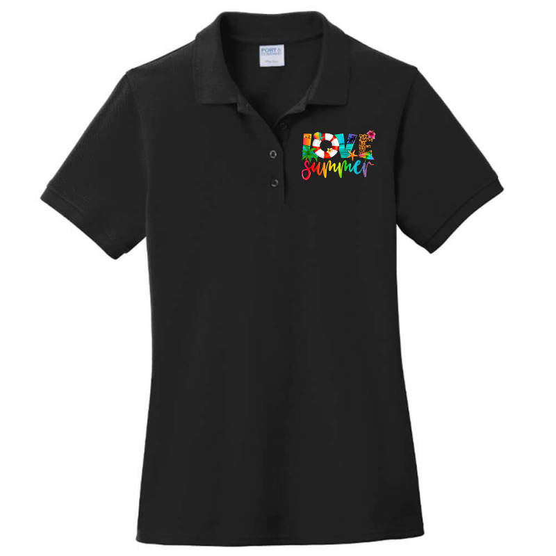 Love Summer Ladies Polo Shirt by Artiststas | Artistshot