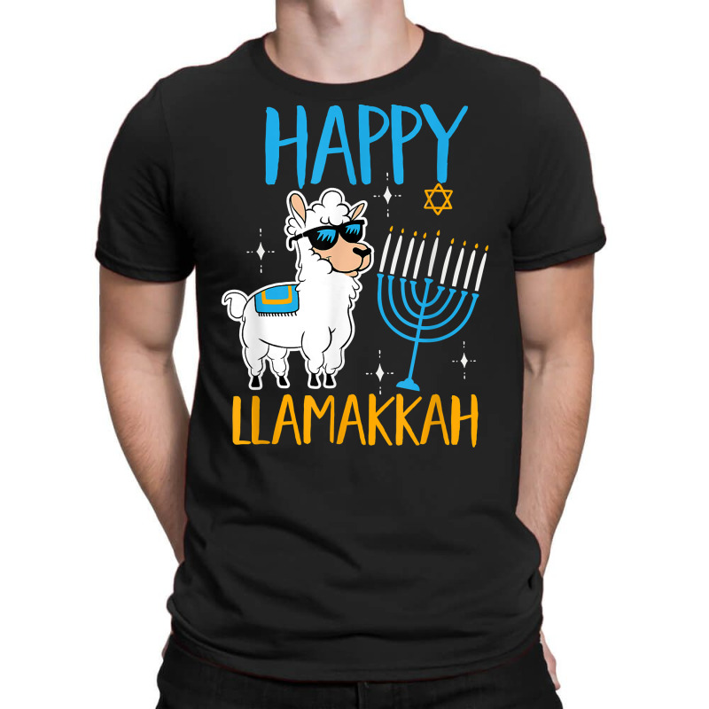 Happy Hanukkah Jewish Christmas Jewish Hanukkah Llamakkah T Shirt T-shirt | Artistshot