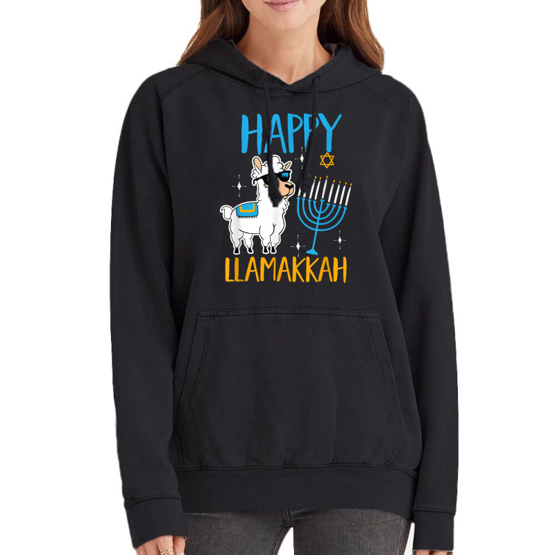 Happy Hanukkah Jewish Christmas Jewish Hanukkah Llamakkah T Shirt Vintage Hoodie | Artistshot