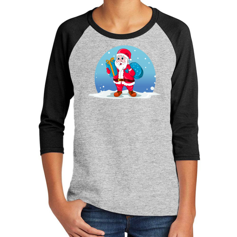 Santa Claus Youth 3/4 Sleeve by Chiks | Artistshot