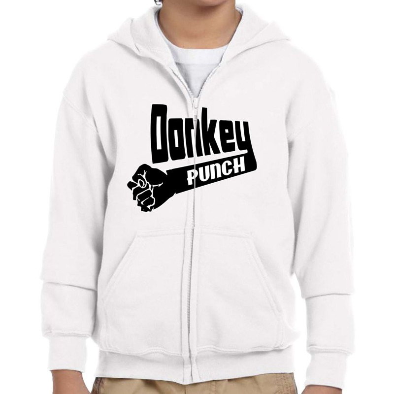 Donkey Punch Youth Zipper Hoodie by Mbeler | Artistshot