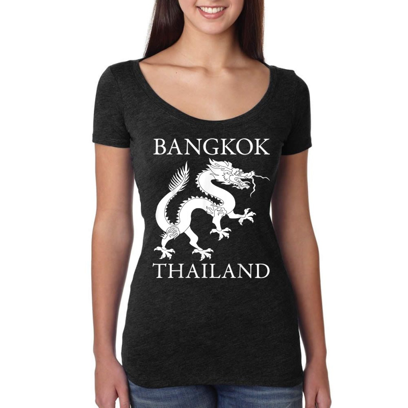 Bangkok Thailand Naga Dragon Tourist Souvenir Funny T Shirt Women's Triblend Scoop T-shirt by KretschmerBridge | Artistshot