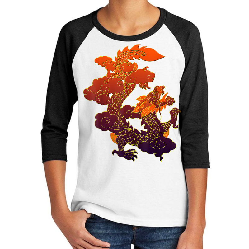 Chinese Dragon Tattoo T Shirt For Dragon Lover Youth 3/4 Sleeve | Artistshot