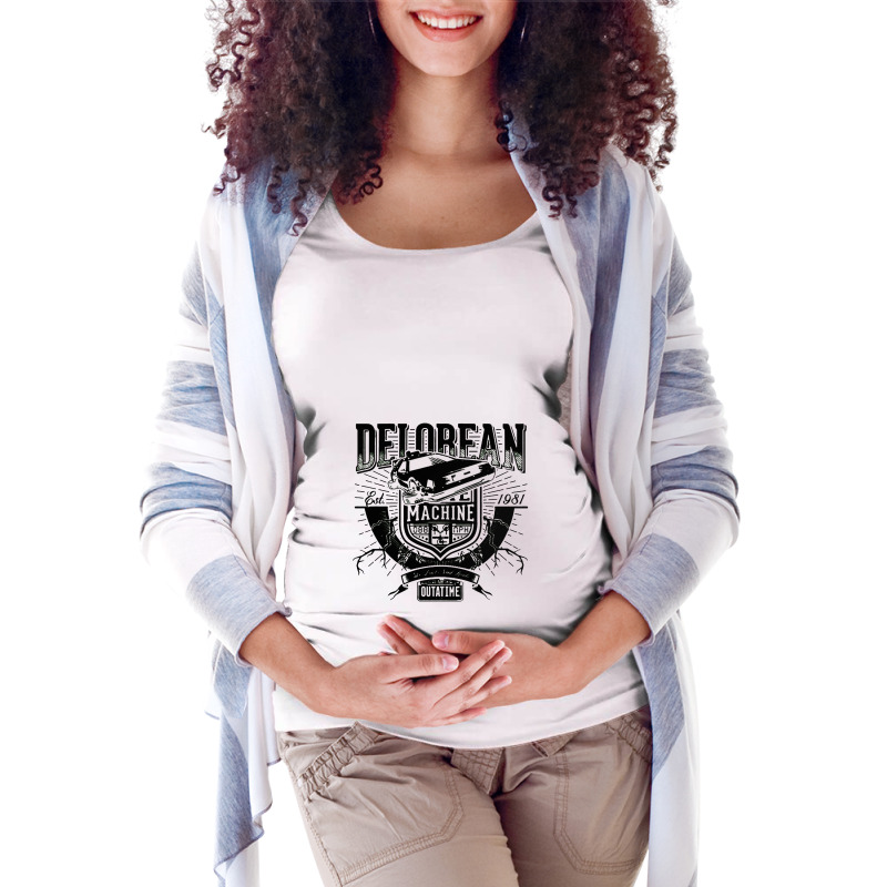 Delorean Machine Maternity Scoop Neck T-shirt by barbarkah | Artistshot