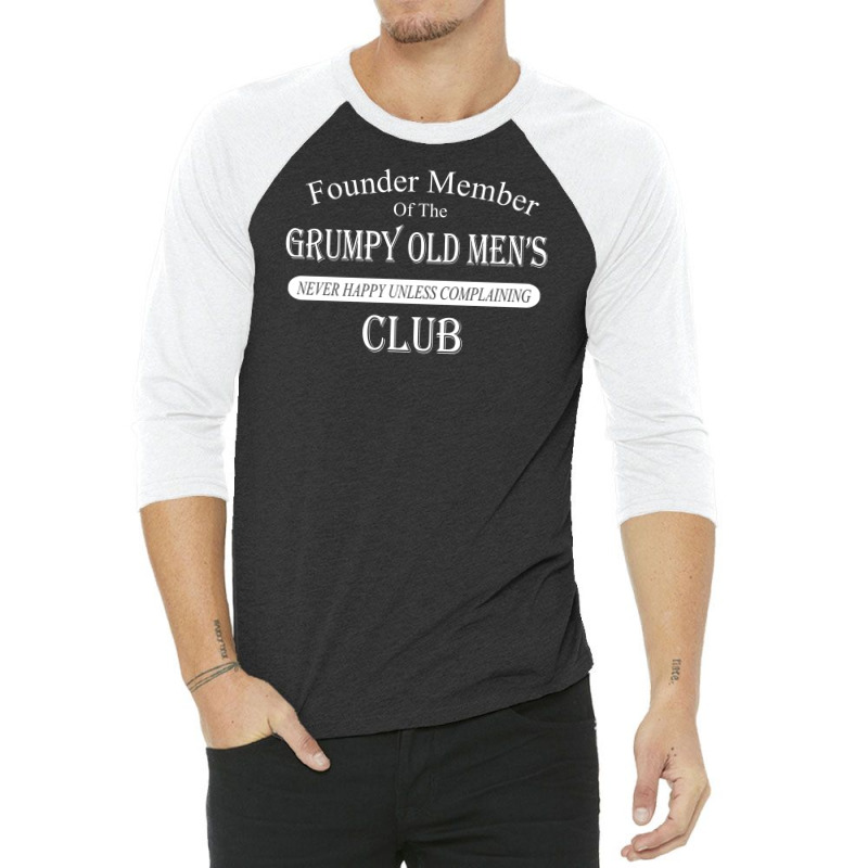 Custom Old Mens Club Funny T Men Black T Shirt W3 3/4 Sleeve Shirt By Custom-designs Artistshot