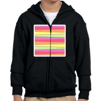 Modern Black And White Foliage And Stripes 21253938 Youth Zipper Hoodie | Artistshot