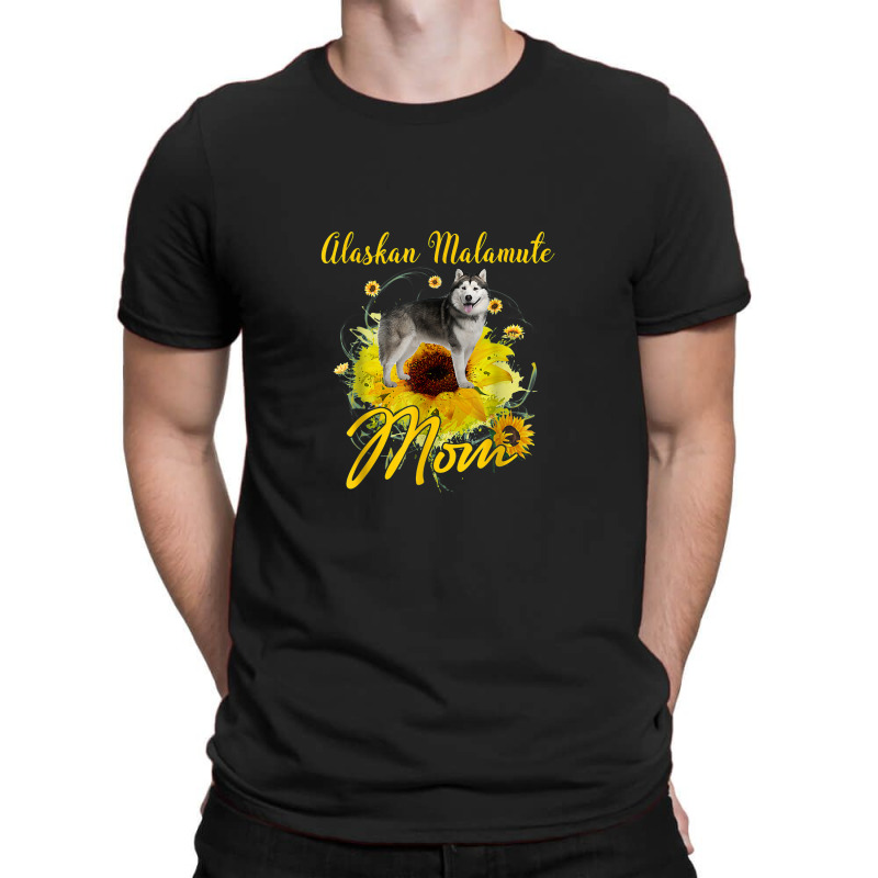 Sunflower Alaskan Malamute Mom Dog Lover Mother's Day T-shirt | Artistshot