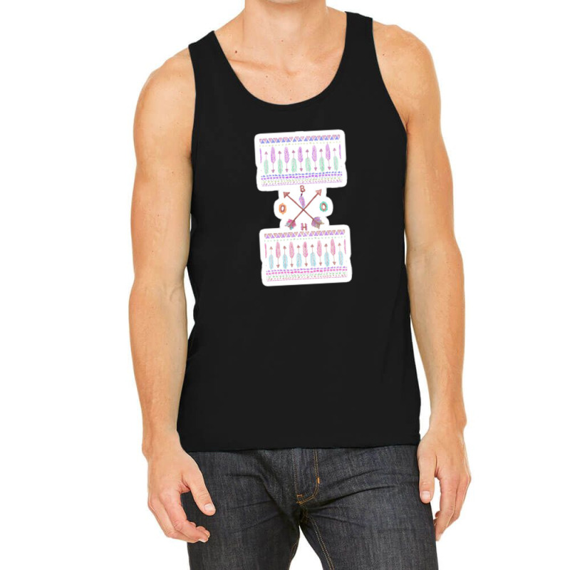 Modern Black Grey And White Geometric Triangles 14920981 Tank Top by izank2 | Artistshot