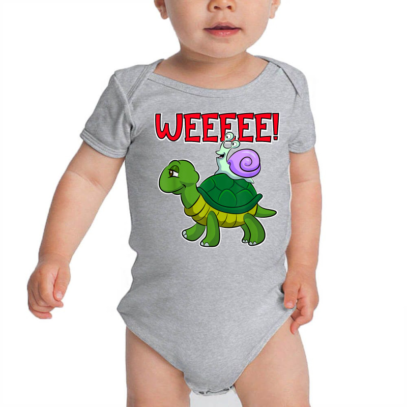 Funny Turtle Snail Running T Shirt Baby Bodysuit by KretschmerBridge | Artistshot