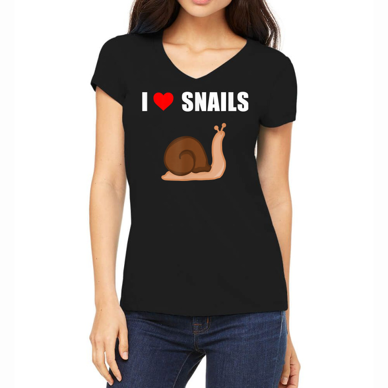 I Heart Snails Graphic Shirt For Slimy Snail Lovers Kids Tee Women's V-Neck T-Shirt by KretschmerBridge | Artistshot