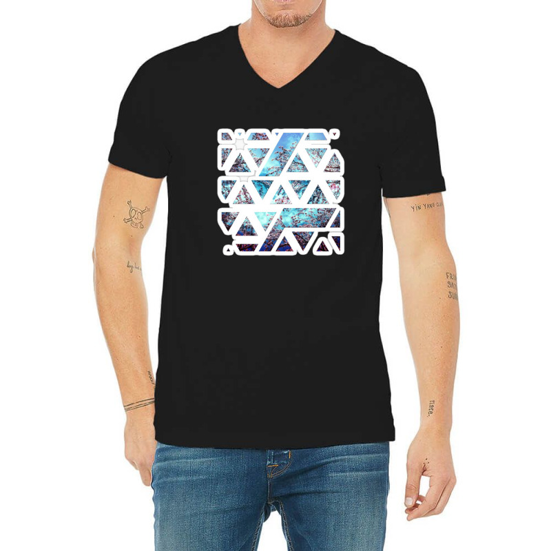 Modern Messy White And Black Paint Brushstrokes 15685444 V-Neck Tee by izank2 | Artistshot