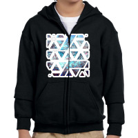 Modern Messy White And Black Paint Brushstrokes 15685444 Youth Zipper Hoodie | Artistshot