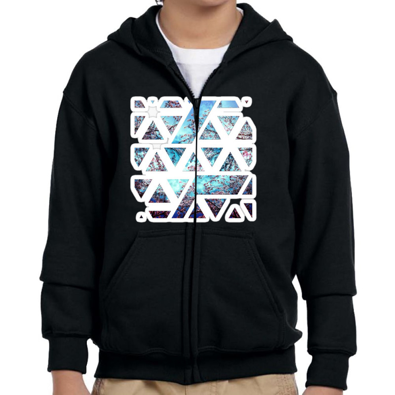 Modern Messy White And Black Paint Brushstrokes 15685444 Youth Zipper Hoodie by izank2 | Artistshot