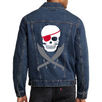 Pirate Skull Crossed Swords Men Denim Jacket | Artistshot