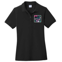 Modern Rose Gold Peacock Teal Marble 41975689 Ladies Polo Shirt | Artistshot