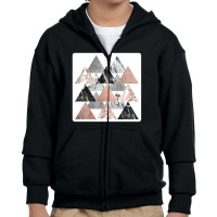 Modern Trendy Black And White Hand Drawn Line Art 14931561 Youth Zipper Hoodie | Artistshot