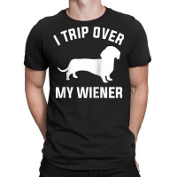 I Trip Over My Wiener For A Dachshund Dog Lover Raglan Baseball Tee T-shirt | Artistshot