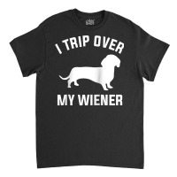 I Trip Over My Wiener For A Dachshund Dog Lover Raglan Baseball Tee Classic T-shirt | Artistshot