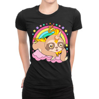 Animal T  Shirt Cute Sloth Magical Unicorn Slothicorn Lazy Animal T  S Ladies Fitted T-shirt | Artistshot