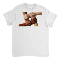 No Racism White And Black Classic T-shirt | Artistshot