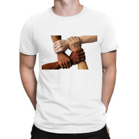 No Racism White And Black T-shirt | Artistshot