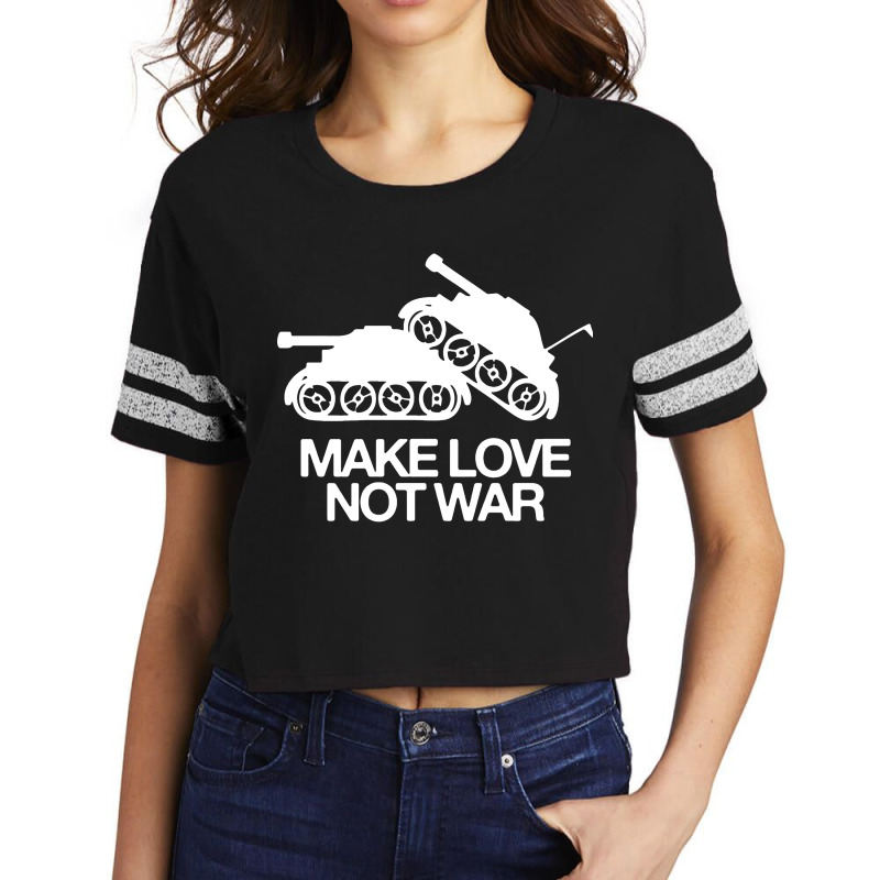 Make Love Not War Scorecard Crop Tee by Sripit | Artistshot