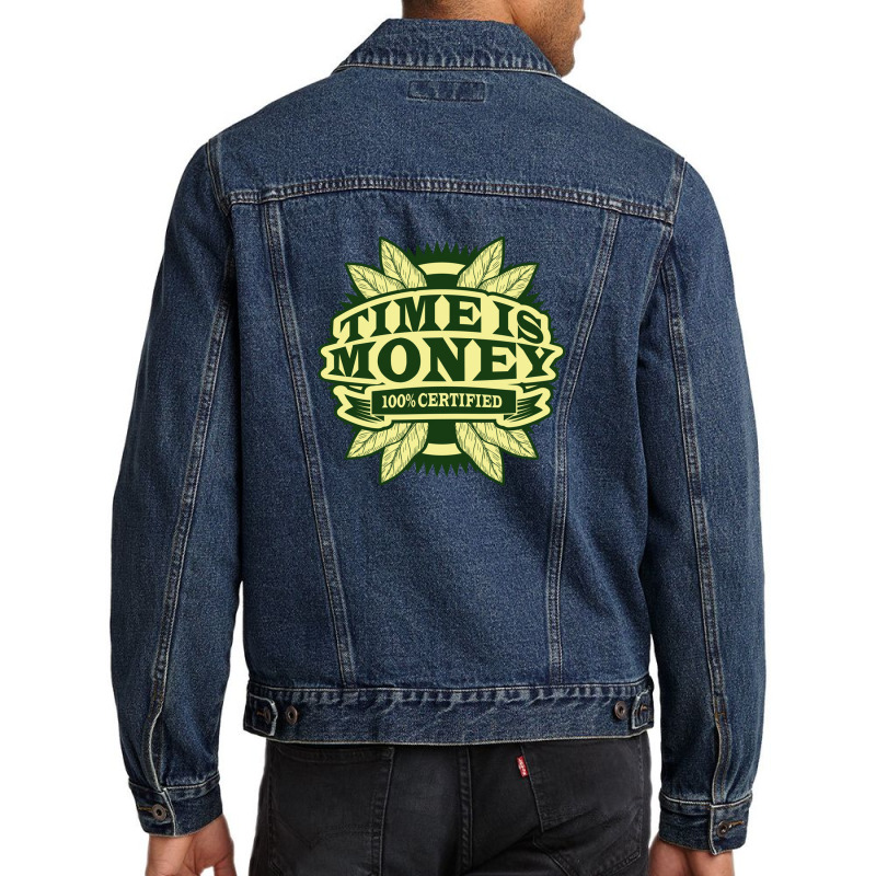 Time Is Money Men Denim Jacket by gatotkoco | Artistshot