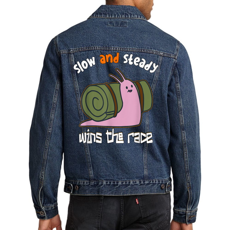 Snail Slow And Steady Wins The Race   Snails T Shirt Men Denim Jacket by JahmayaWhittle | Artistshot