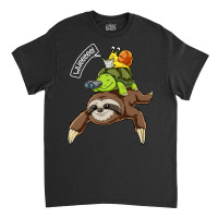 Sloth Turtle Snail T Shirt Piggyback Running Riding Team Tee Classic T-shirt | Artistshot