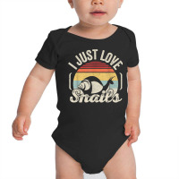 Snail Lover Retro Vintage I Just Love Snails Funny Snail T Shirt Baby Bodysuit | Artistshot