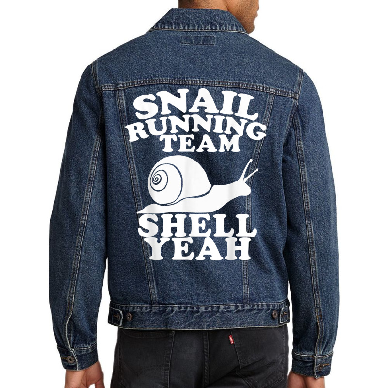 Snail Running Team Funny Snail Running Team T Shirt Men Denim Jacket by KretschmerBridge | Artistshot