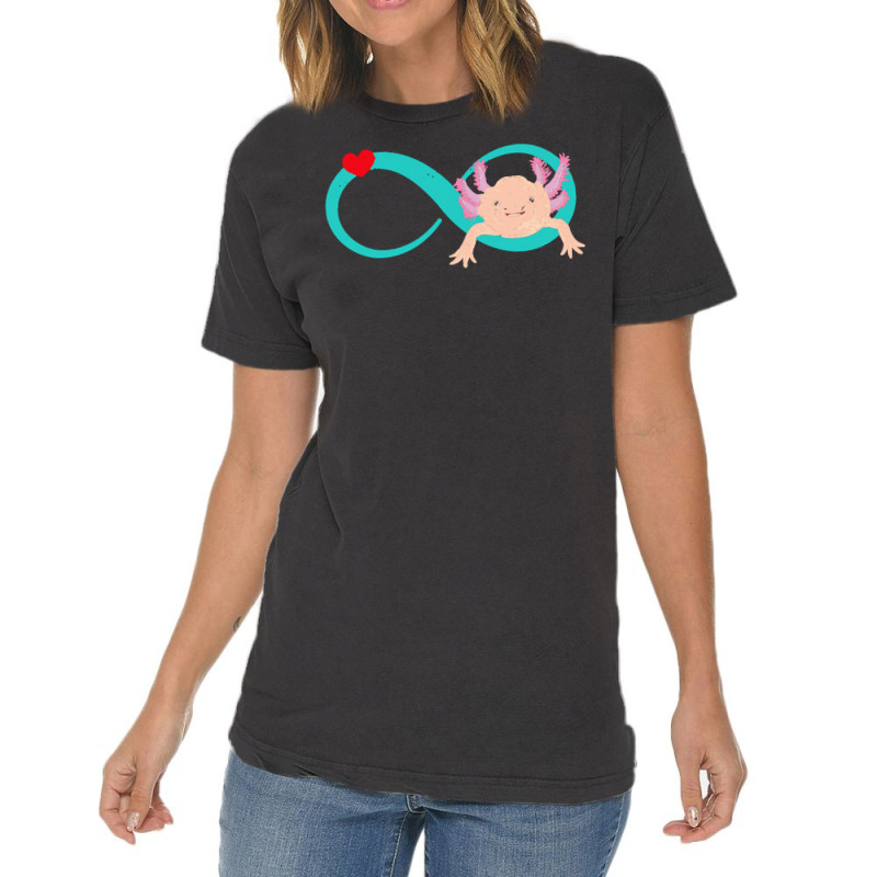 Axolotl T  Shirt Mexican Salamander Infinity Sign Axolotl Lover Animal Vintage T-Shirt by freddy08359 | Artistshot