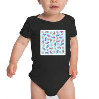 Watercolor Retro Strawberry Hard Candy Pattern 22165754 Baby Bodysuit | Artistshot