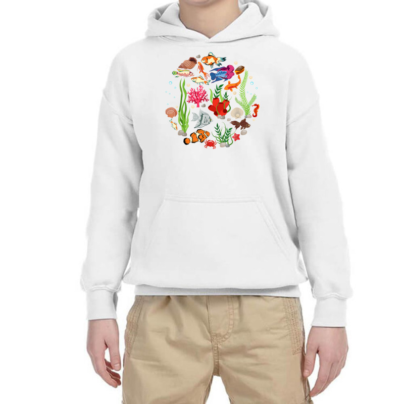 Biology Aquarium Underwater School Of Fish T Shirt Youth Hoodie by AakritiRosek1997 | Artistshot