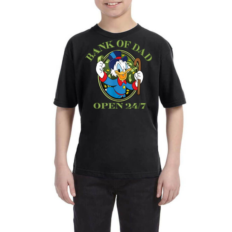 Ducktales Scrooge Mcduck   Bank Of Dad T Shirt Youth Tee by jermonmccline | Artistshot