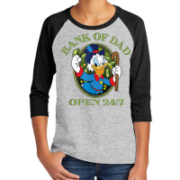 Ducktales Scrooge Mcduck   Bank Of Dad T Shirt Youth 3/4 Sleeve | Artistshot