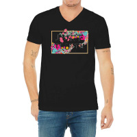 Juneteenth T  Shirt Juneteenth Floral Golden Frame T  Shirt V-neck Tee | Artistshot