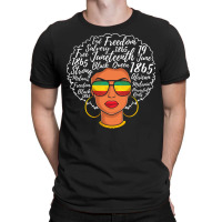 Juneteenth T  Shirt Juneteenth Freedom Day Afro Word Art Black Pride T T-shirt | Artistshot