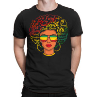 Juneteenth T  Shirt Juneteenth Freedom Day Afro Word Art Black Queen T T-shirt | Artistshot