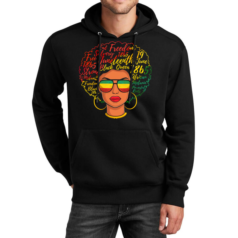 Juneteenth T  Shirt Juneteenth Freedom Day Afro Word Art Black Queen T Unisex Hoodie | Artistshot