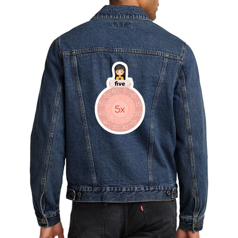 Multiplication Table In Circle For Number Eight 69410143 Men Denim Jacket by kafaa2 | Artistshot