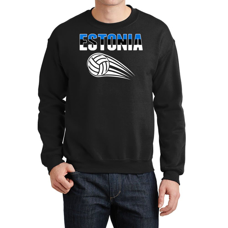 Estonia Volleyball Lovers Jersey   Estonian Flag Sport Fans T Shirt Crewneck Sweatshirt | Artistshot